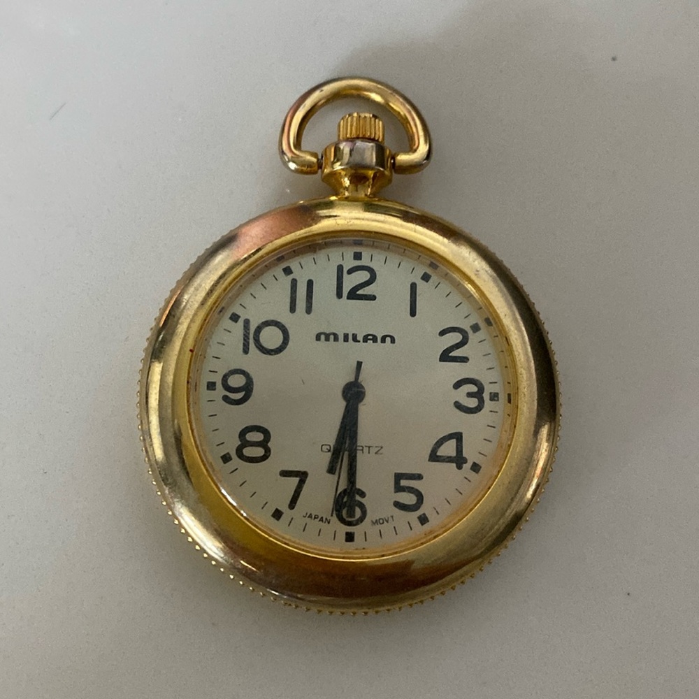 Vintage quartz Milan pocket watch